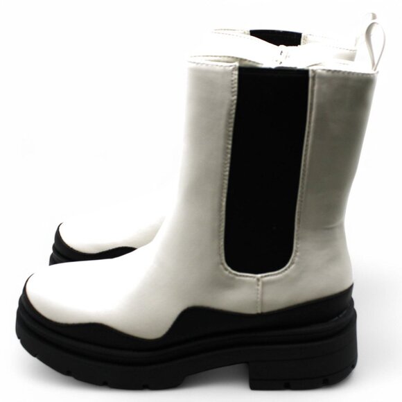 Grayce Womens Lug Sole Leather Booties - Picture 5 of 7